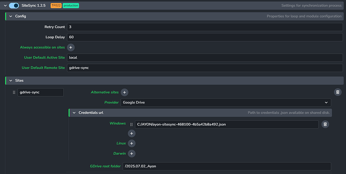 Project Settings - Project Settings - SiteSync