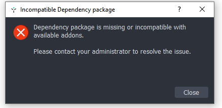 ayon_incompatible_dependency_package